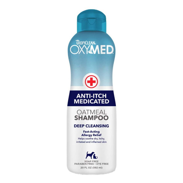 TropiClean OxyMed Medicated Anti Itch Pet Shampoo - 20 oz