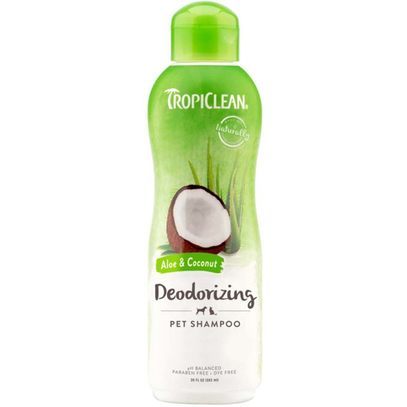 TropiClean Aloe & Coconut Deodorizing Shampoo for Pets - 20 fl oz