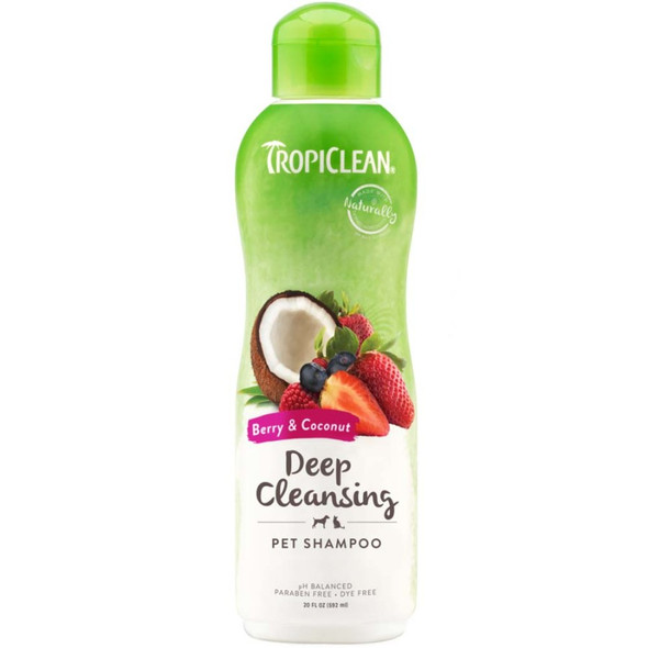 TropiClean Berry & Coconut Deep Cleansing Shampoo for Pets - 20 fl oz