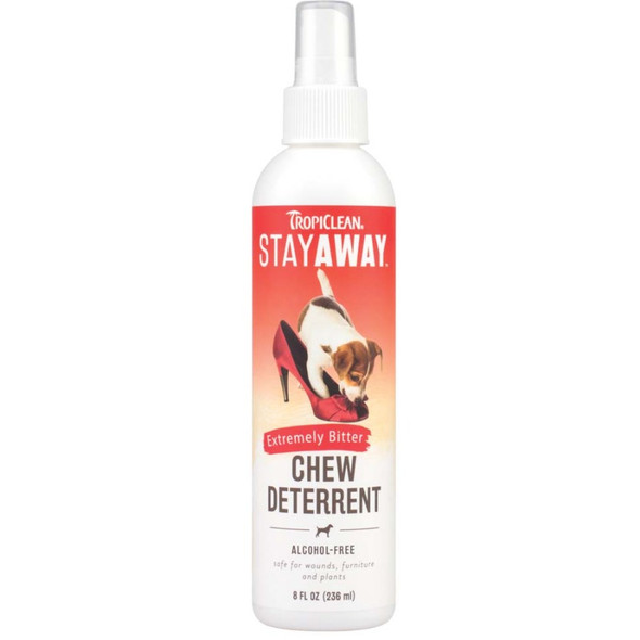 TropiClean Stay Away Pet Chew Deterrent Spray for Dogs - 8 fl oz