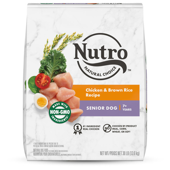 Nutro Products Natural Choice Senior Dry Dog Food - Chicken & Brown Rice - 30 lb