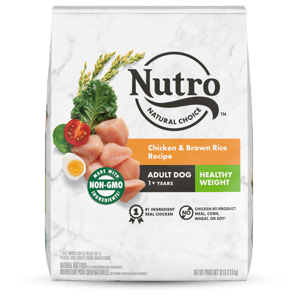 Nutro Products Natural Choice Healthy Weight Adult Dry Dog Food - Chicken & Brown Rice - 30 lb