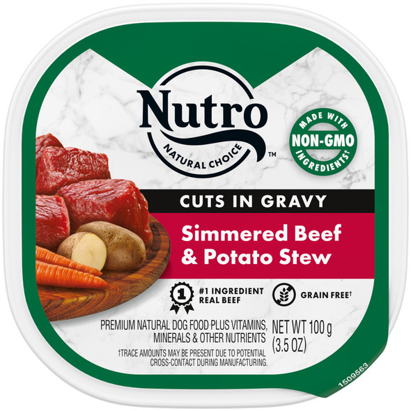 Nutro Products Grain Free Cuts in Gravy Adult Wet Dog Food - Beef & Potato Stew - 3.5 oz