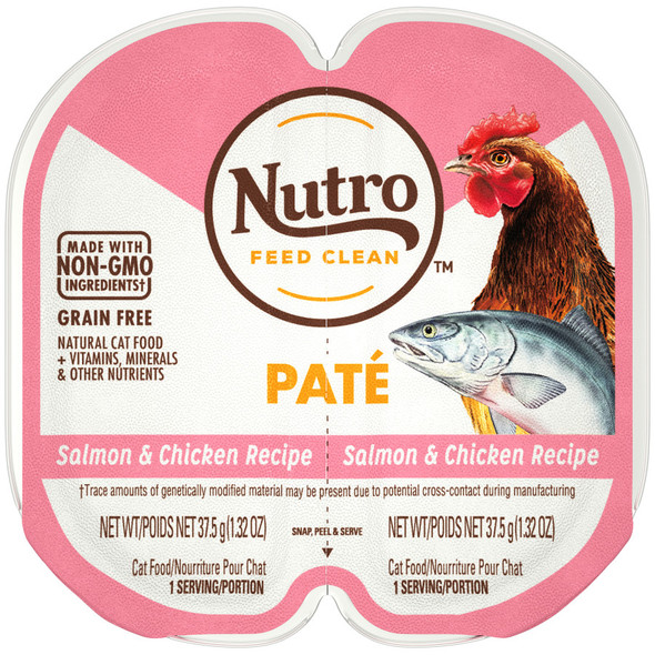 Nutro Products Perfect Portions Grain Free Pat Adult Wet Cat Food - Salmon & Chicken - 2.6 oz