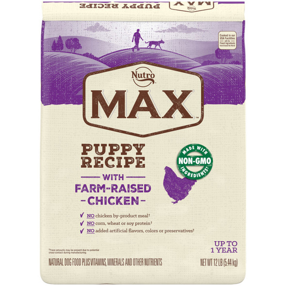 Nutro Products Max Puppy Dry Dog Food - Farm-Raised Chicken - 12 lb