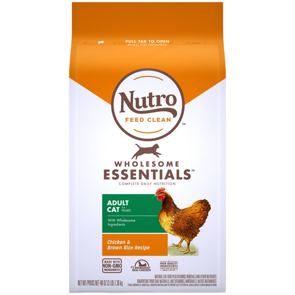Nutro Products Wholesome Essentials Adult Dry Cat Food - Chicken & Brown Rice - 3 lb