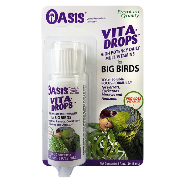 Oasis Vita Drops Multivitamin Supplement for Big Birds - 2 fl oz