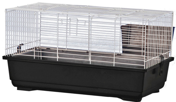 A & E Cages Rabbit Cage - Black - 39 in X 22 in X 18 in