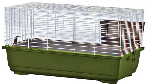 A & E Cages Rabbit Cage - Green - 39 in X 22 in X 18 in