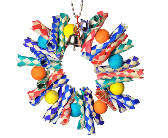 A & E Cages Made in America Fiesta Wreath Bird Toy - SM
