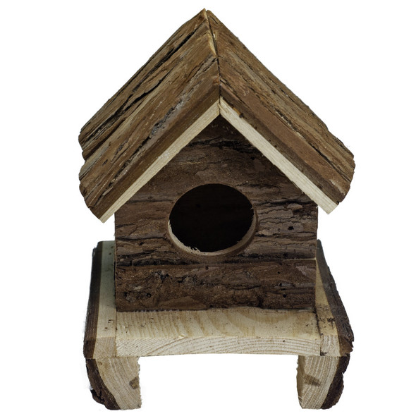 A & E Cages Nibbles Log Cabin Small Animal Hut Deluxe - Brown - 6In X 4.5In X 4.5 in