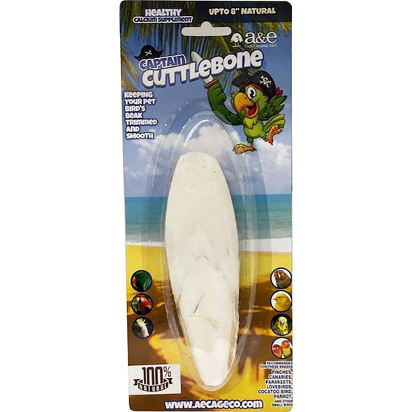 A & E Cages Natural Cuttlebone - 8 in