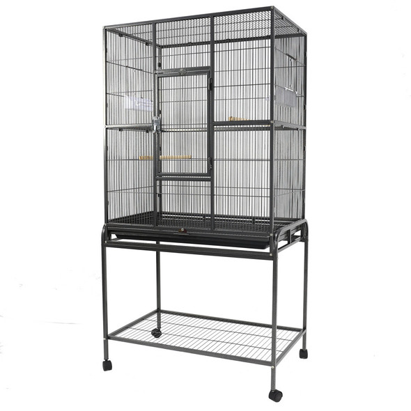 A & E Cages Flight Cage and Stand - Black - 31In X 20 in