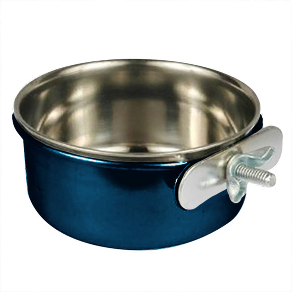 A & E Cages Coop Cup with Ring & Bolt - Blue - 10 oz