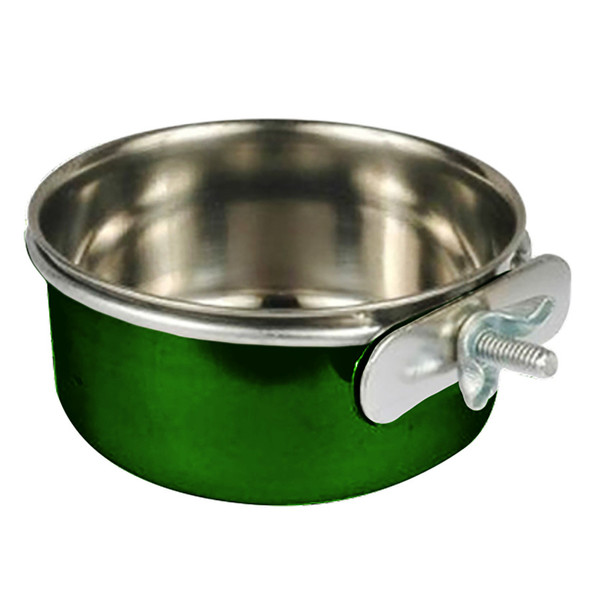 A & E Cages Coop Cup with Ring & Bolt - Green - 10 oz