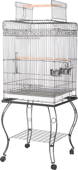 A & E Cages Economy Play Top Cage - Black - 20In X 20In X 58 in