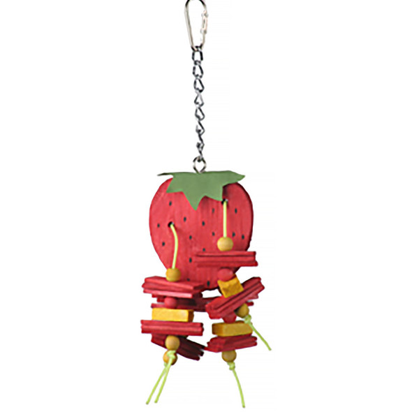 A & E Cages Happy Beaks Strawberry Bird Toy - SM