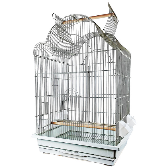 A & E Cages Victorian Open Top Cage - Ivory - 25In X 21 in