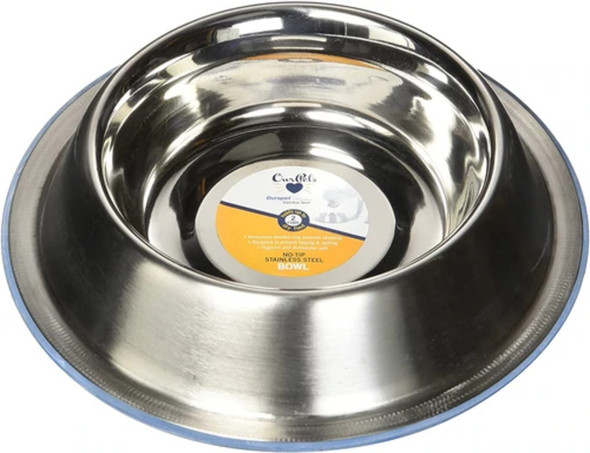 OurPets Premium Stainless Steel Non-Tip Dog Bowl - SM