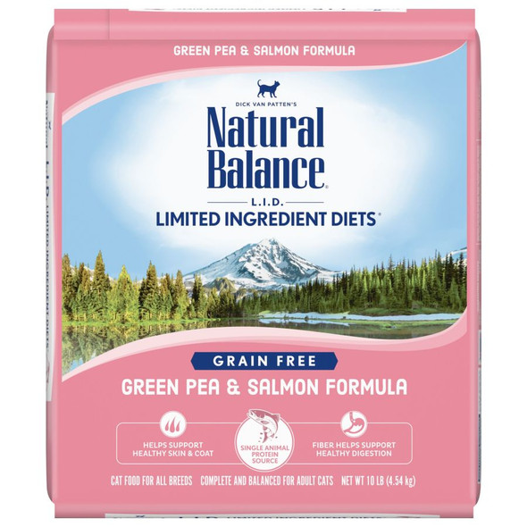 Natural Balance Pet Foods L.I.D. Dry Cat Food - Green Pea & Salmon - 10 lb