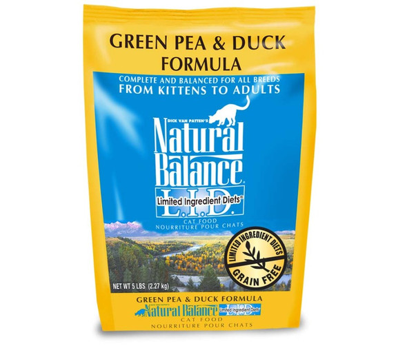 Natural Balance Pet Foods L.I.D. Dry Cat Food - Green Pea & Duck - 5 lb