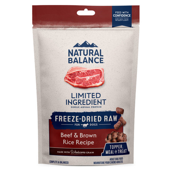 Natural Balance Pet Foods L.I.D. Freeze Dried Dog Food - Beef & Brown Rice - 12 oz
