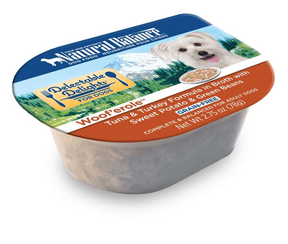 Natural Balance Pet Foods Delectable Delights Grain Free Wet Dog Food - Woof'erole in Broth - 2.75 oz