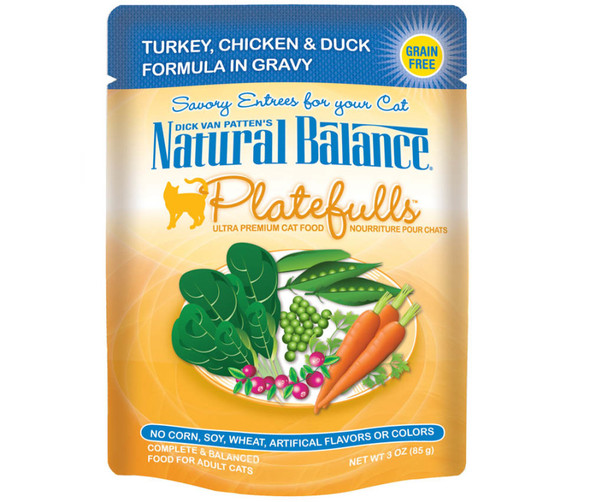 Natural Balance Pet Foods Platefulls Wet Cat Food - Turkey