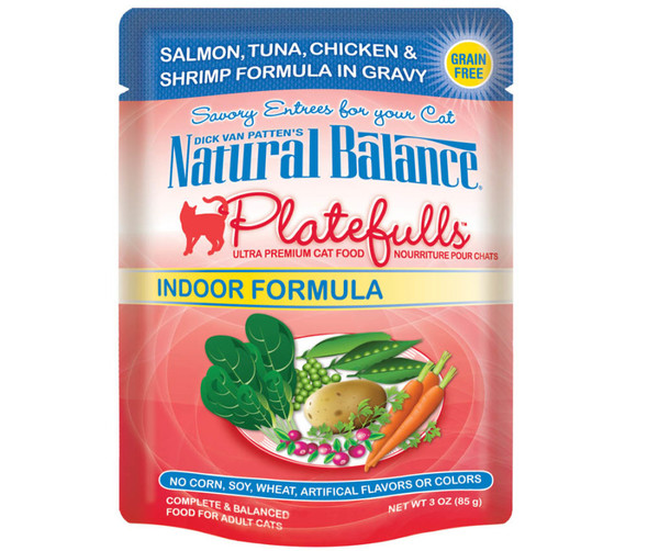 Natural Balance Pet Foods Platefulls Indoor Wet Cat Food - Salmon
