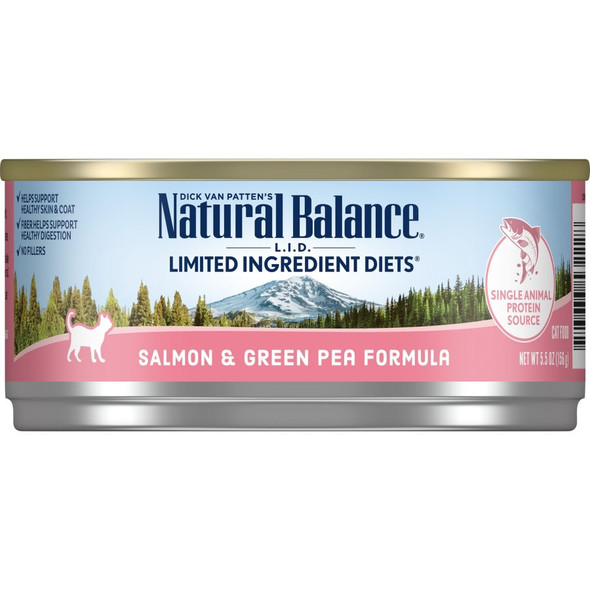 Natural Balance Pet Foods L.I.D. Wet Cat Food - Salmon & Green Pea - 5.5 oz