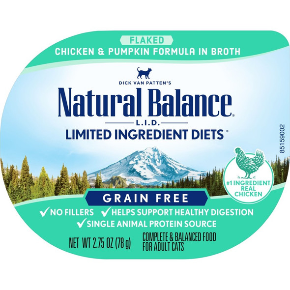 Natural Balance Pet Foods L.I.D. Wet Cat Food - Chicken & Pumpkin in Broth - 2.75 oz