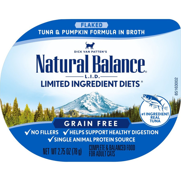 Natural Balance Pet Foods L.I.D. Wet Cat Food - Tuna & Pumpkin in Broth - 2.75 oz