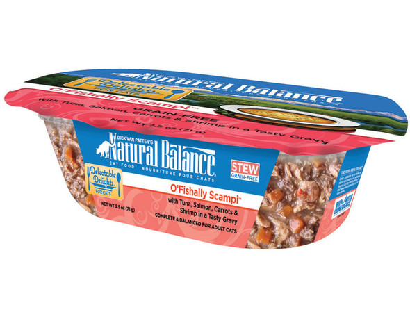 Natural Balance Pet Foods Delectable Delights Wet Cat Food - O'Fishally Scampi Stew - 2.5 oz