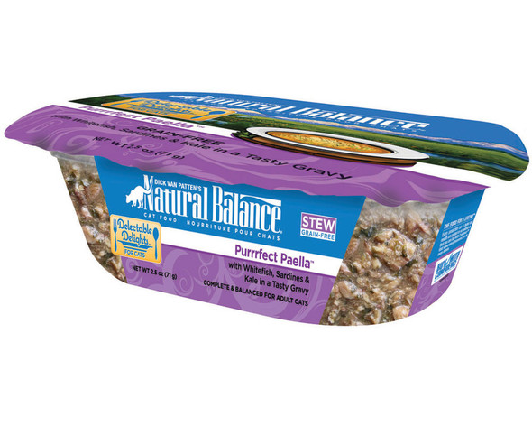 Natural Balance Pet Foods Delectable Delights Wet Cat Food - Purrrfect Paella Stew - 2.5 oz