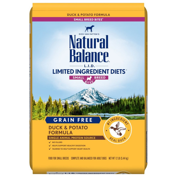 Natural Balance Pet Foods L.I.D. Small Breed Bites Dry Dog Food - Duck & Potato - 12 lb