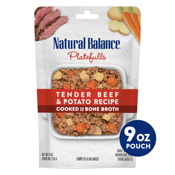 Natural Balance Pet Foods Platefulls Wet Dog Food - Tender Beef & Potato Recipe - 9 oz