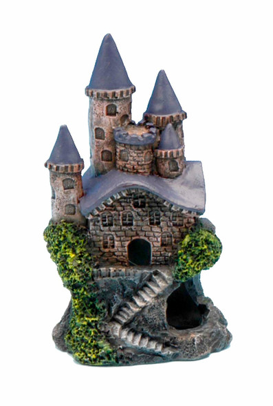 Penn-Plax Magic Castle Aquarium Ornament - Grey - 4 in