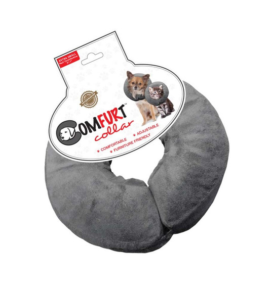 Arlee Pet Products Poly Filled Adjustable E-Collar - Charcoal - XXS