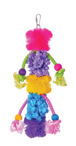 Prevue Pet Products Calypso Creations Wild-N-Wooly Bird Toy - Multi-Color - 5 In X 11 in