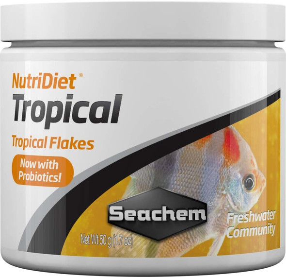 Seachem Laboratories NutriDiet Tropical Flakes Fish Food - 1.8 oz