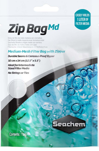 Seachem Laboratories Mesh Filter Bag with Zipper - MD mesh