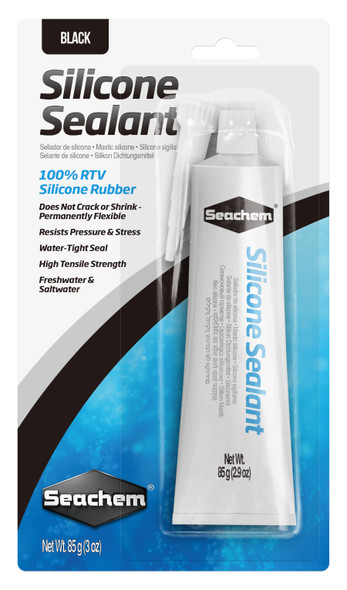 Seachem Laboratories Silicone Sealant and Adhesive - Black - 3 oz