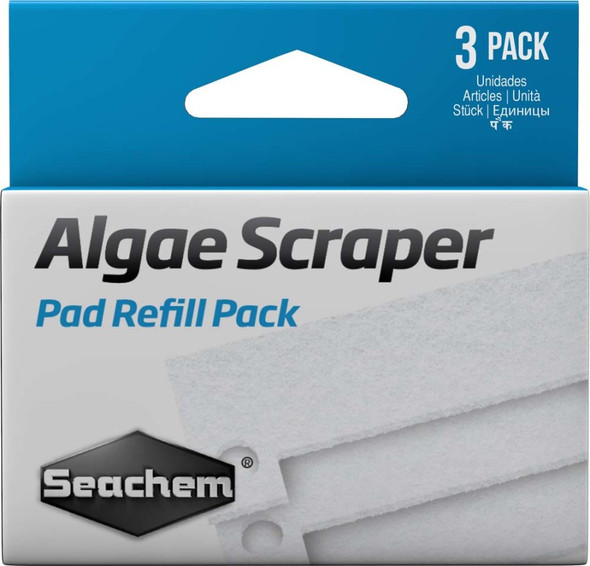 Seachem Laboratories Algae Scraper Replacement Pad - White - 3 pk