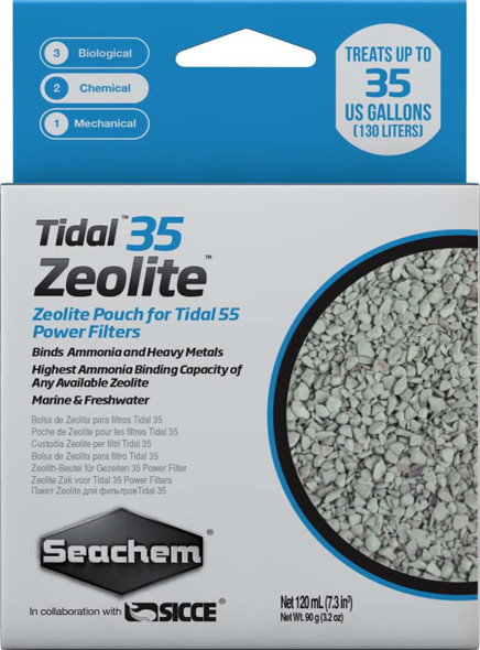 Seachem Laboratories Tidal Zeolite Ammonia and Heavy Metals Binding Media - 120 ml