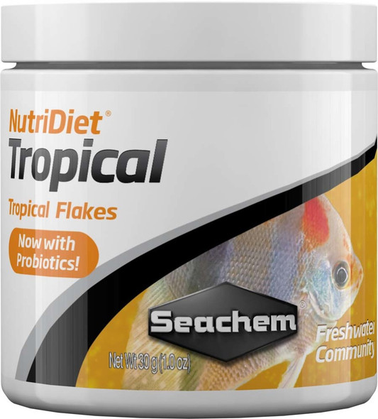 Seachem Laboratories NutriDiet Tropical Flakes Fish Food - 1 oz