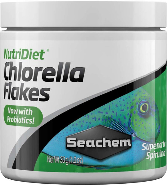 Seachem Laboratories NutriDiet Chlorella Flakes Fish Food - 1 oz