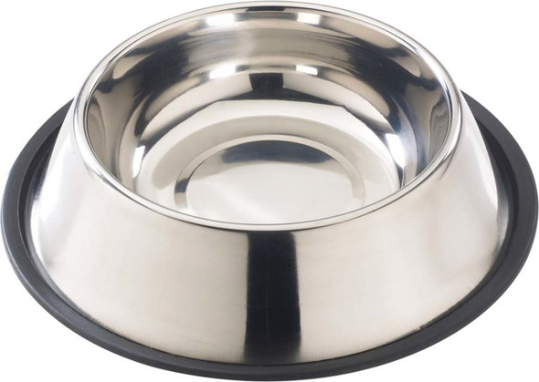 Spot Stainless Steel Mirror Finish No-Tip Dog Bowl - Silver - 64 oz