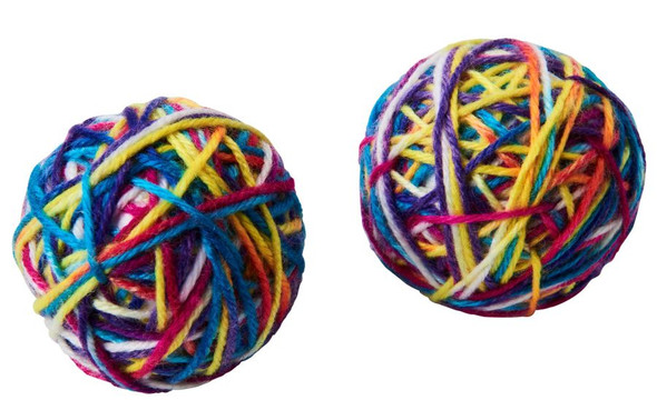 Spot Sew Much Fun Yarn Ball Cat Toy - Multi - 2.5 in