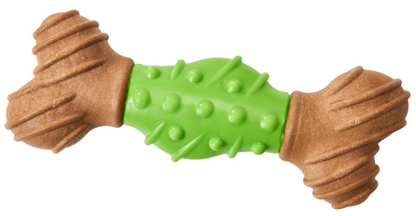 Bam-Bone Dental Bone Dog Toy - Brown - 6 in