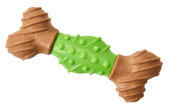 Bam-Bone Dental Bone Dog Toy - Brown - 7 in
